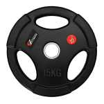 Obciążenie olimpijskie w gumie z uchwytami 15kg/51,5mm Platinum Fitness