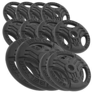 Zestaw 45kg Obciążenie żeliwne kierownica 31mm FastGrip Beltor