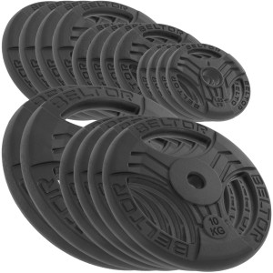 Zestaw 115kg Obciążenie żeliwne kierownica 51,5mm FastGrip Beltor