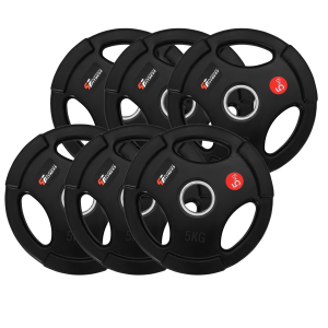 Zestaw 30kg Obciążenie Olimpijskie Gumowane 50mm 6x5kg Platinum Fitness