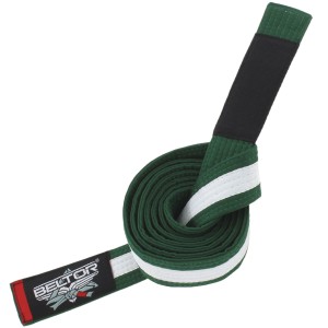 Pas do kimona KIDDO BJJ GI Zielony-Biały Junior BELTOR 