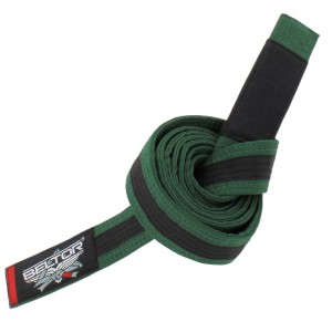 Pas do kimona KIDDO BJJ GI Zielony-Czarny Junior BELTOR 