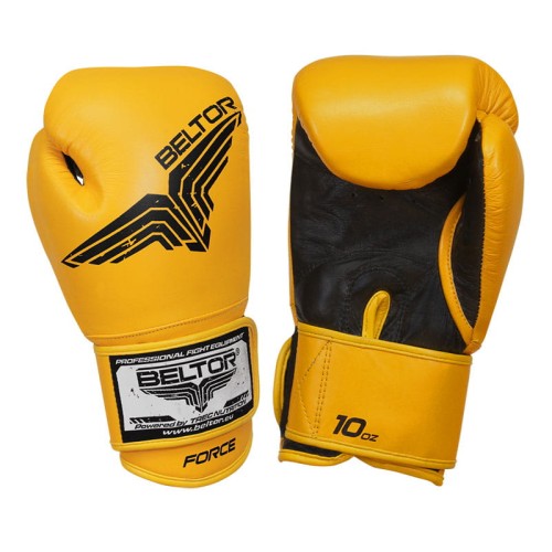 Rękawice bokserskie Force Beltor Żółte