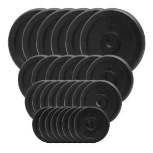 Obciążenie żeliwne pełne 29mm. Zestaw 120kg. (8x2,5, 8x5, 6x10, 6x20)