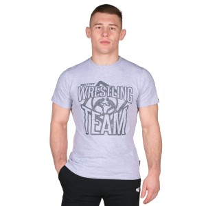 T-shirt Slim "WRESTLING TEAM 01" kolor szary Beltor®