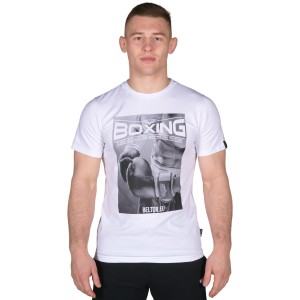 T-shirt Slim "BOXING 01" kolor biały Beltor®